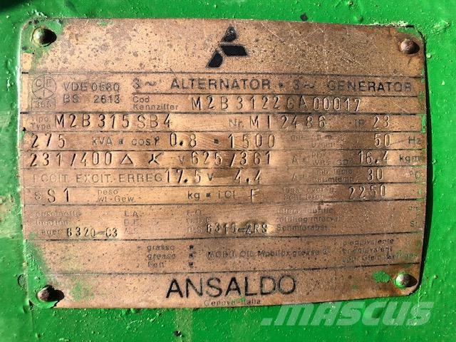275 kVA Type M2B 315 SB4 Generator Other Generators