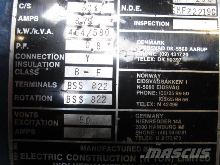  580 kVA Roheico BRF500 Generator Ostali generatori