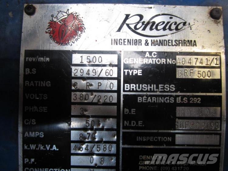  580 kVA Roheico BRF500 Generator Ostali generatori