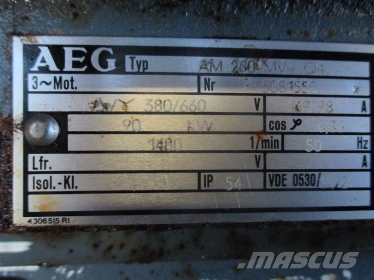 90 kW AEG Type AM280MV4 Q4 E-Motor Motoren