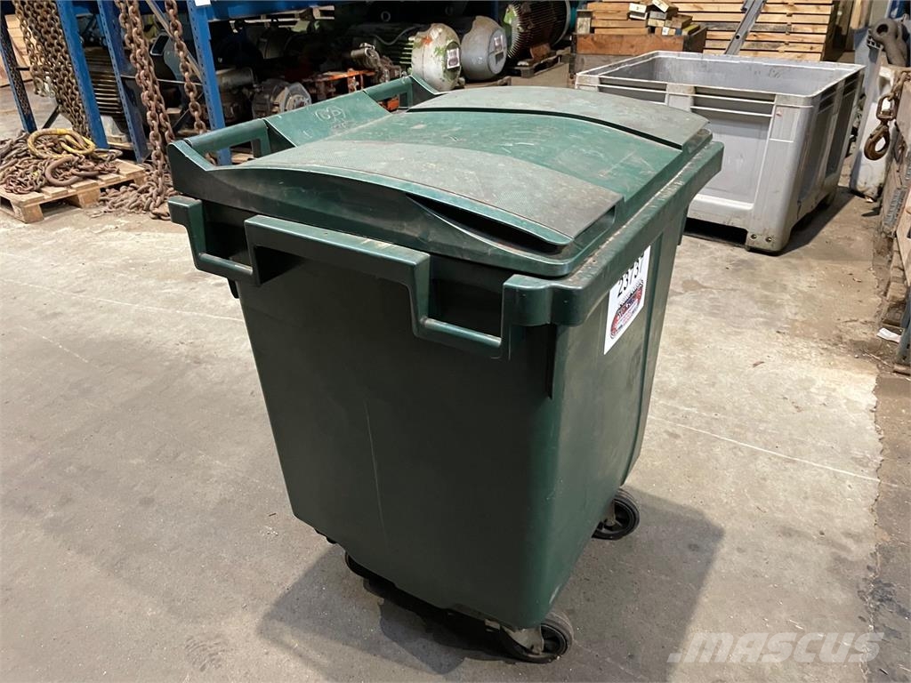 Affaldscontainere med låg og hjul - 400 ltr - 4 st Ďalšie komponenty