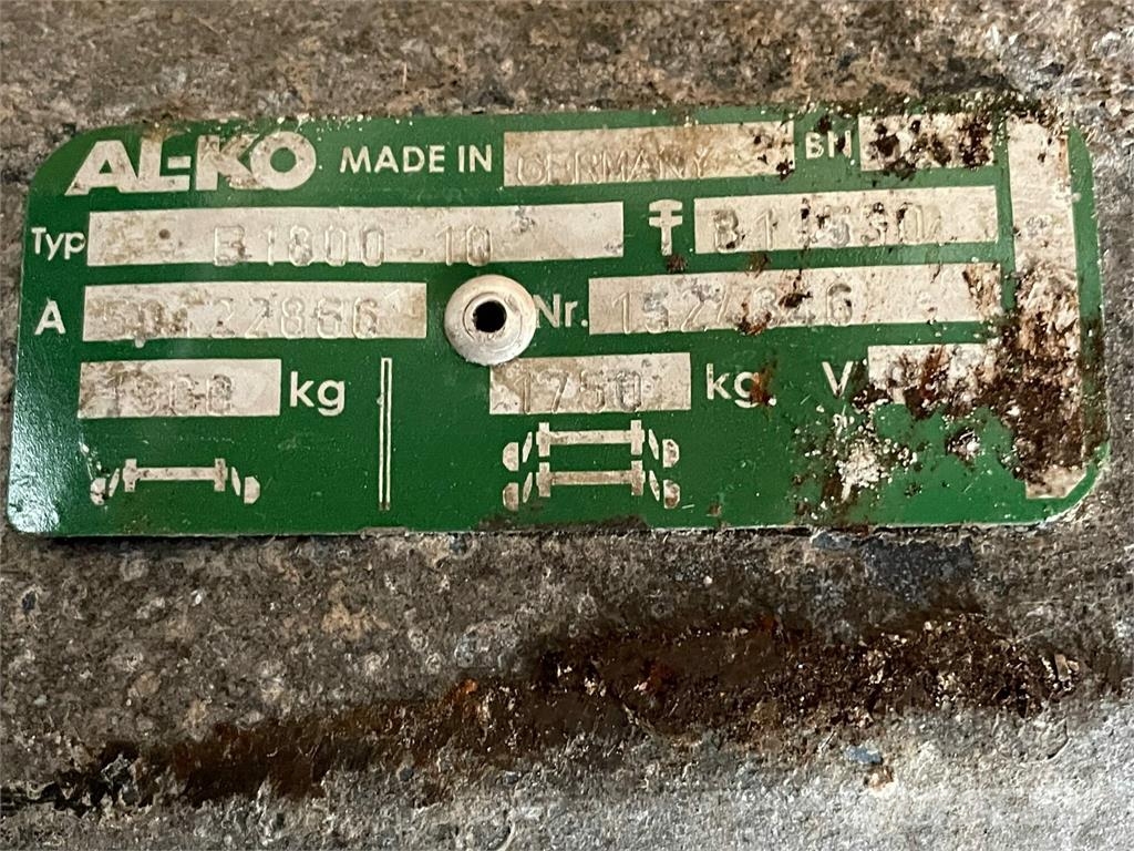 Al-Ko type B1800-10 traileraksel Ejes