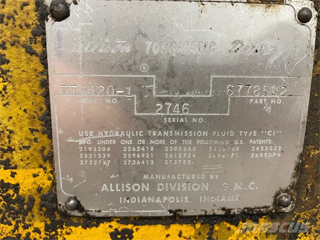 Allis Chalmers FR20 Allison Torqmatic drive transmission Ülekandemehhanism