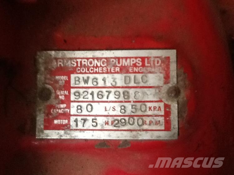 Armstrong brandpumpe model BW613 DLC Waterpompen