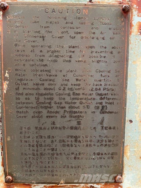 Atlas Sasakura Type AFGU 6 watermaker Tengeri motor egységek