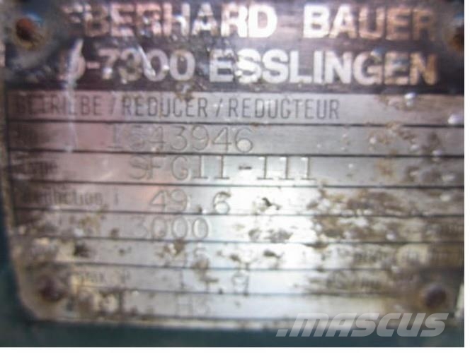 Bauer gear Type SFG11-111 Hajtóművek