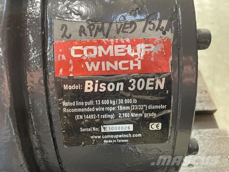 Bison 30EN Hydraulisk spil med friløb og bremse Winches, hoists and material lifts