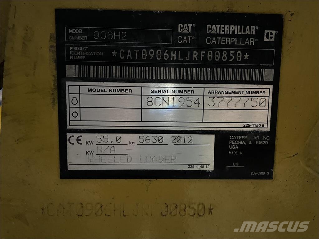 CAT 906H2 læssemaskine - til ophug Φορτωτές με λάστιχα (Τροχοφόροι)