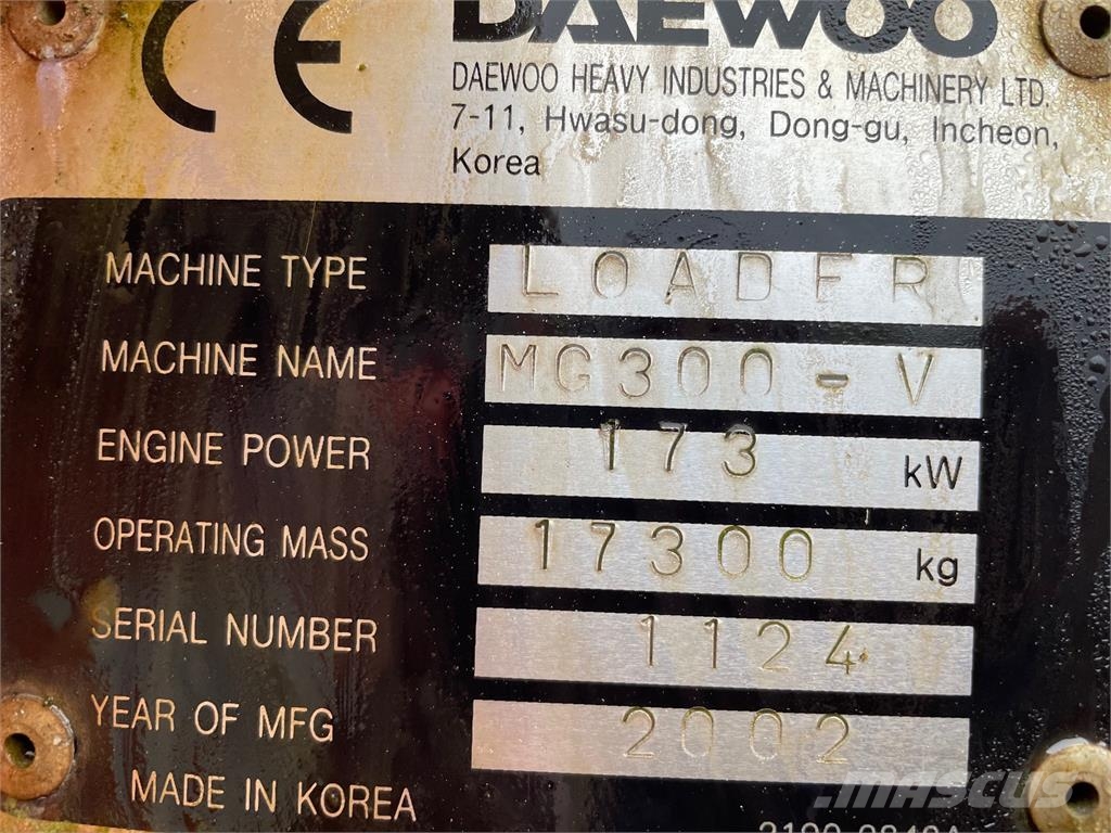 Daewoo MG300-V læssemaskine - til ophug. 轮式装载机