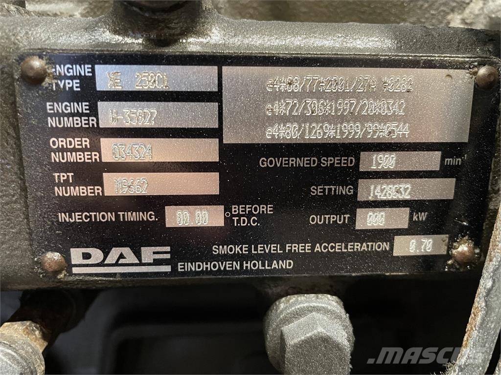 DAF EX250C1 motor - kun til dele محركات