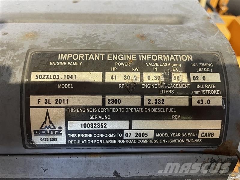 Deutz F3L 2011 powerpack m/Sauer Danfoss hydr. pumpe Geradores a diesel