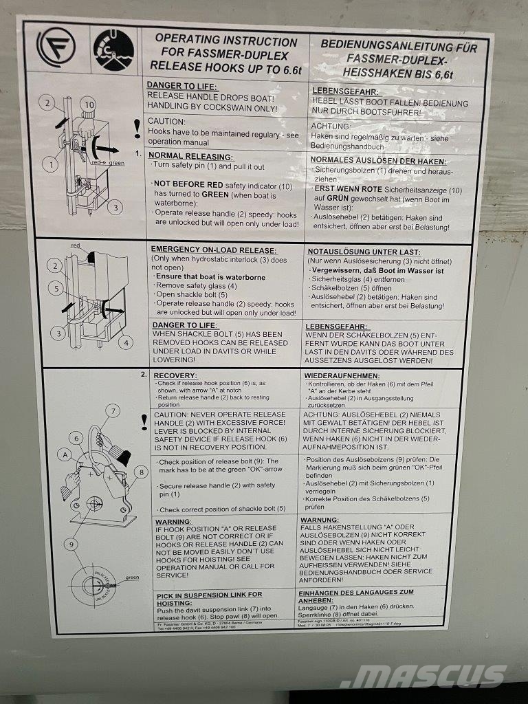 Dragon 28 redningsbåd - 10 personers Schiffsmotoren