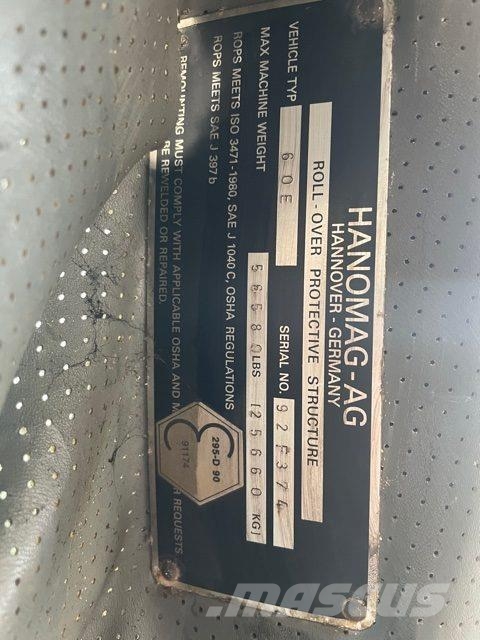 Hanomag 60E til ophug Фронтальні навантажувачі