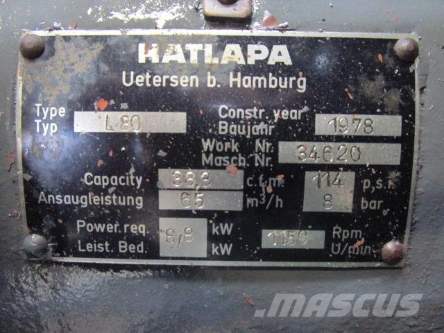 Hatlapa luftkompressor Type L80 空氣壓縮機