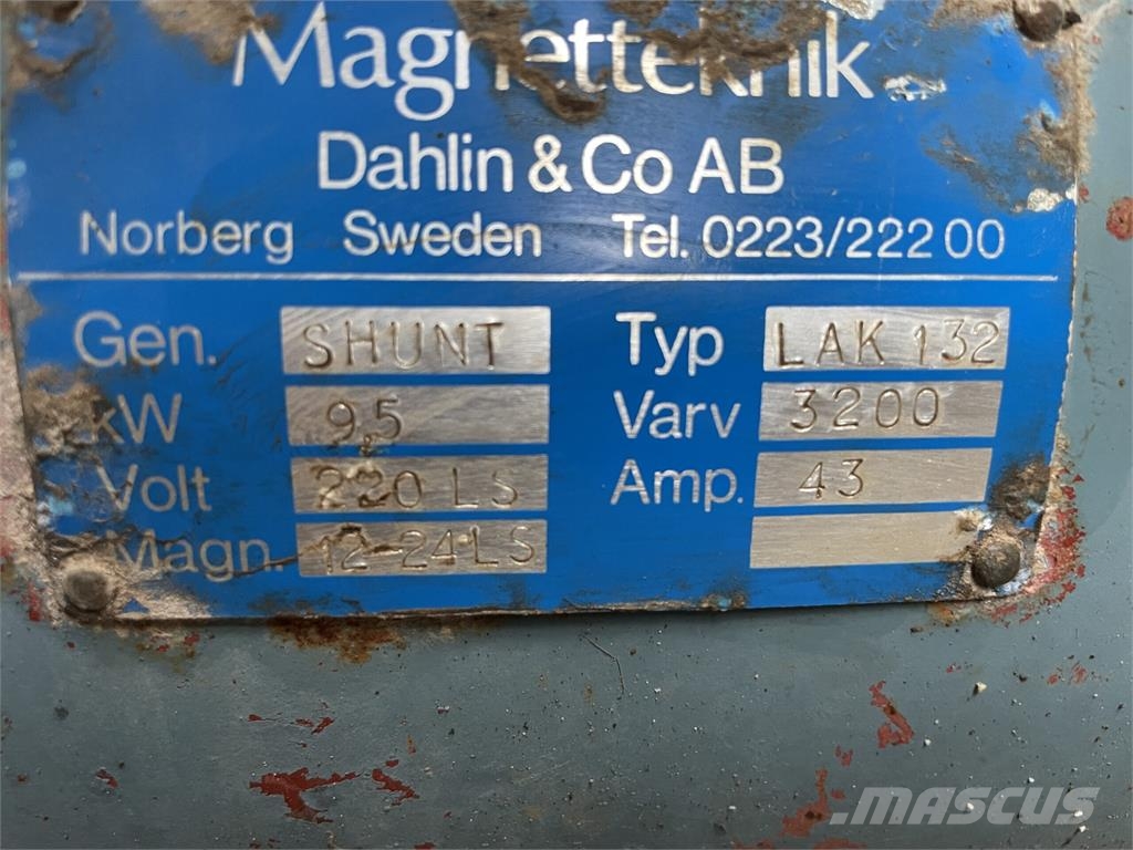 Hydraulisk magnetudstyr, komplet med 9,5 kw genera Ehituspurustid