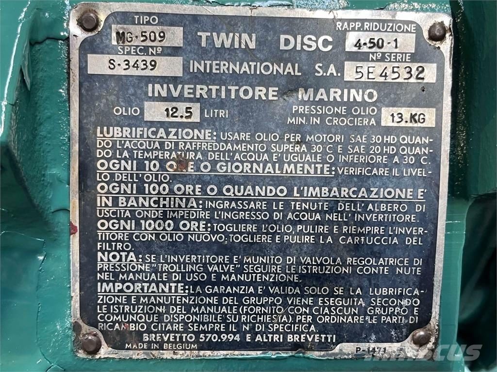 International S.A. MG509 Twin Disc Converter Transmisija