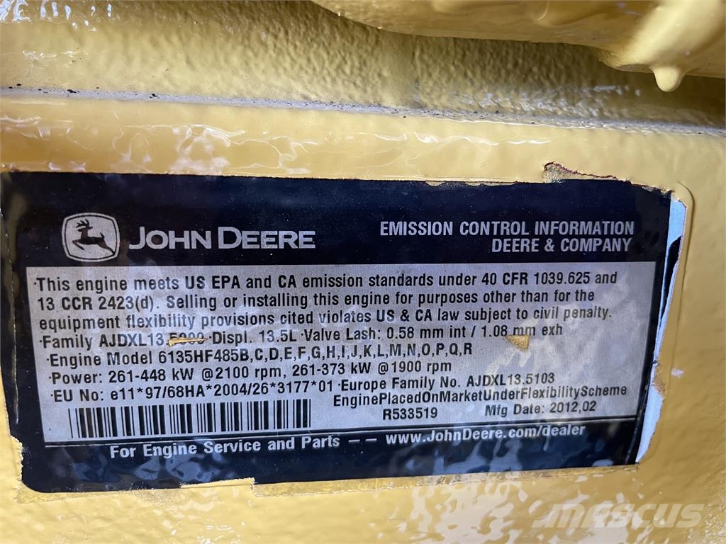 John Deere 6135HF 485 motor 엔진