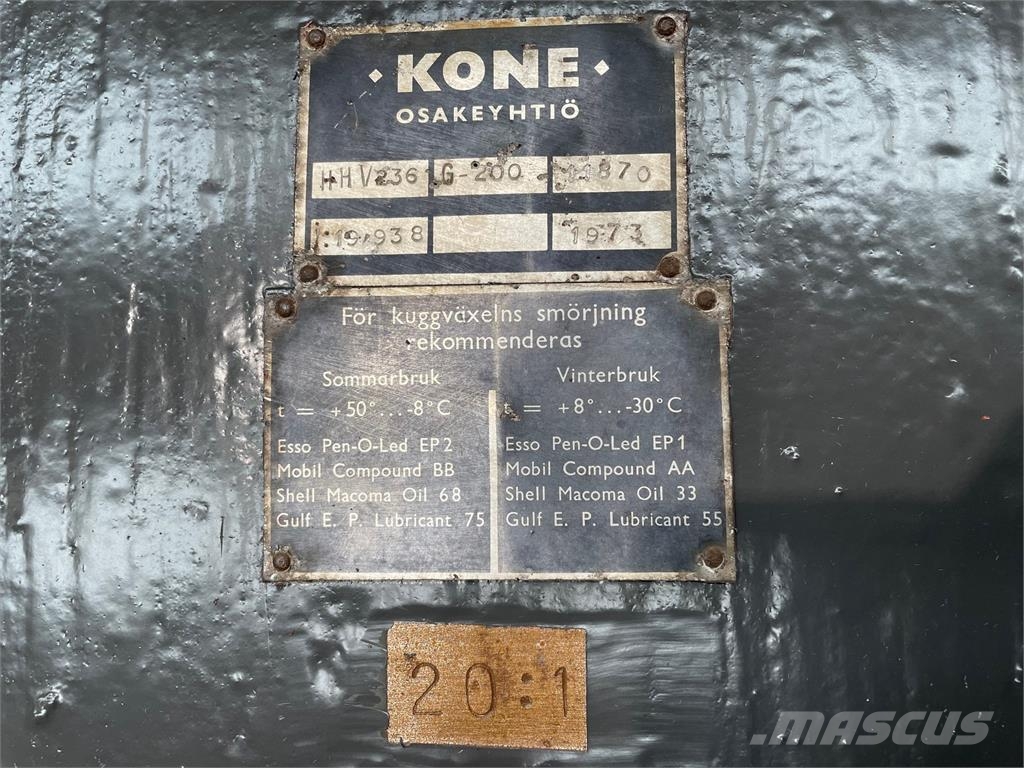 Kone Type HHV236 gear - 20:1 Menjalniki