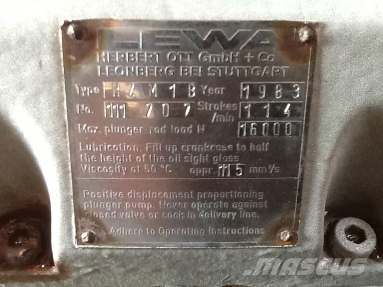 Lewa Type H4M1B pumpe Veepumbad