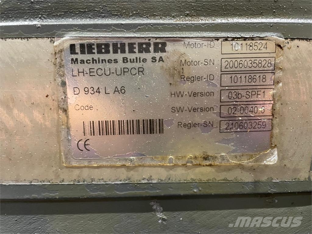 Liebherr D934 A6 motor ex. Liebherr HS835HD kran Motores