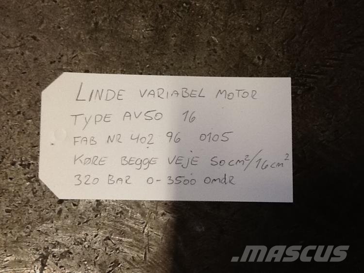 Linde AV 50-16 variable hydr. motor Hidravlika