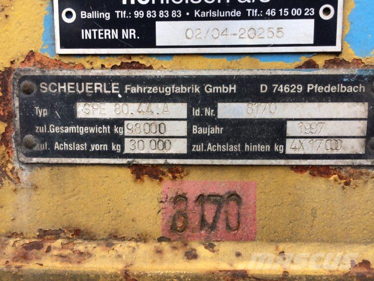 Mafi trailer 40 ft. Scheuerle SPE 80.44A Låg lastande semi trailer