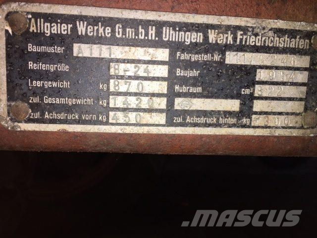 Porsche Allgaier A111 traktor Ostalo za građevinarstvo