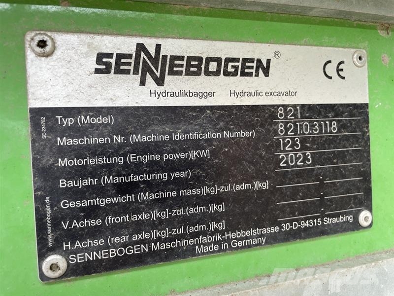 Sennebogen 821E til ophug - KUN ca. 2100 timer Bagri goseničarji