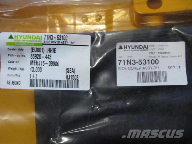 Sidelåge, Hyundai R110-7 Diger parçalar