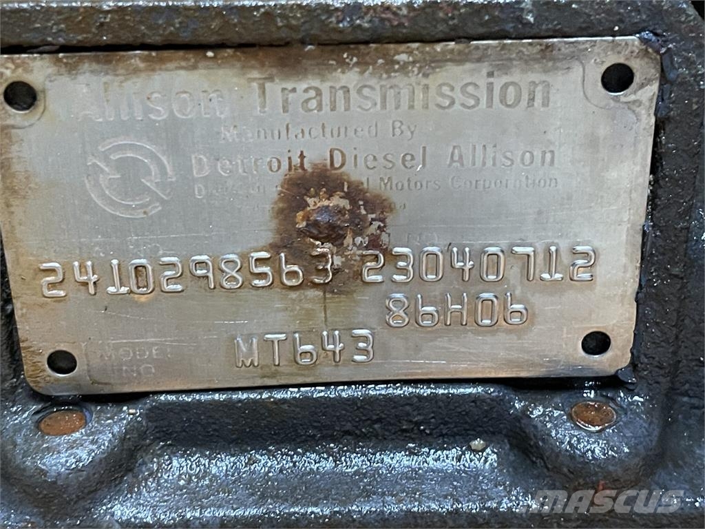 Sisu TT130 AL1 transmission model Allison MT643 Transmisija