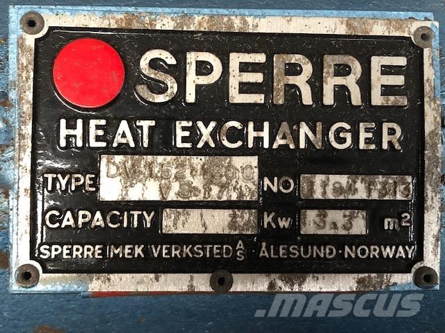 Sperre varmeveksler DV 152 1800 VS 17 Морски силови агрегати