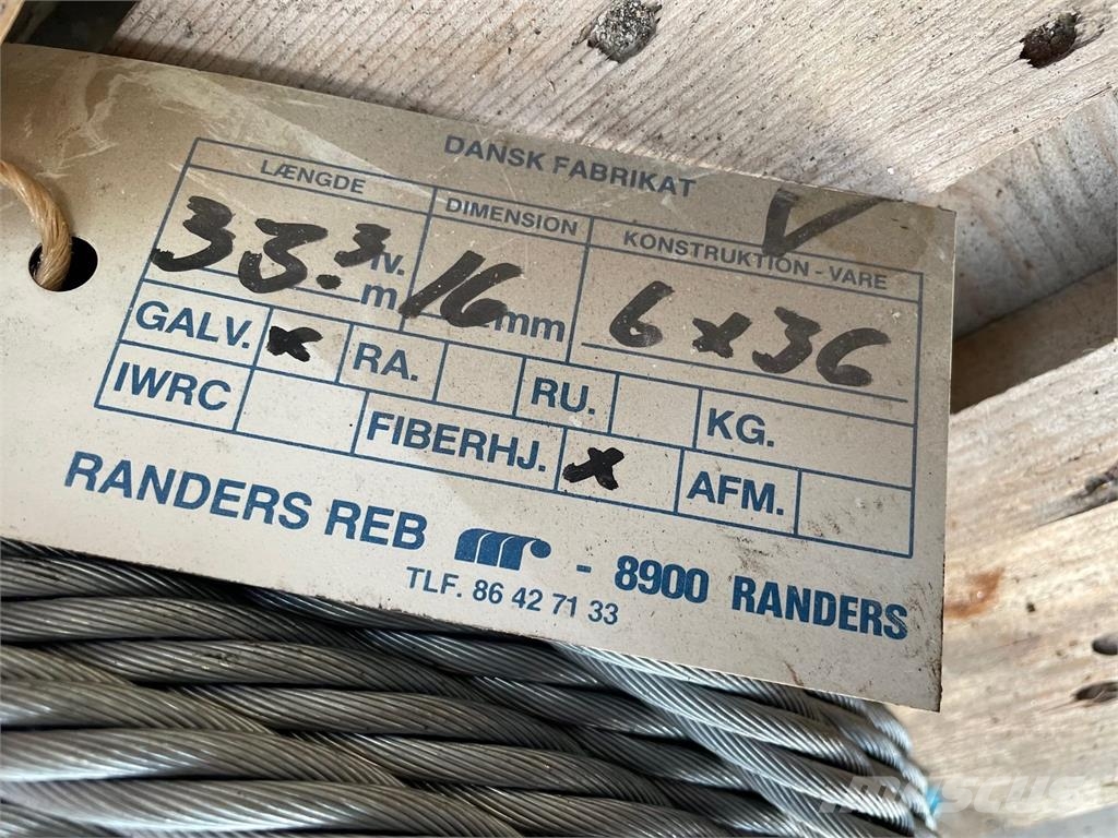 Stålwire Ø16 mm, galvaniseret Kran-Teile und Zubehör