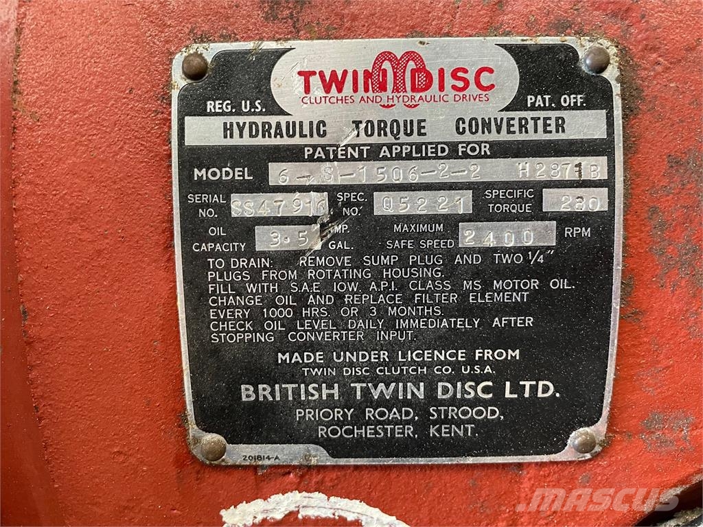 Twin Disc transmission Model 6-S-1506-2-2 - 2 stk. Μετάδοση κίνησης