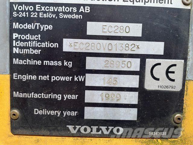 Volvo EC280 gravemaskine til ophug Paletli ekskavatörler