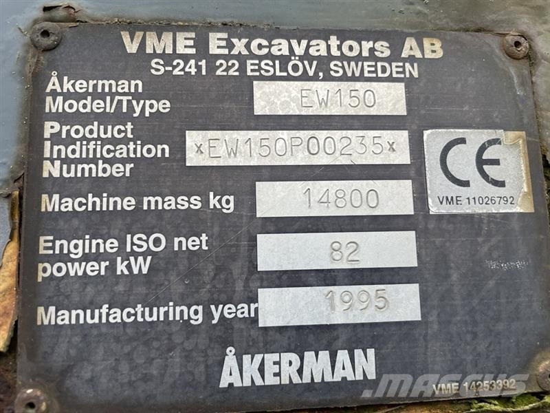 Volvo EW150 gravemaskine - til ophug Paletli ekskavatörler