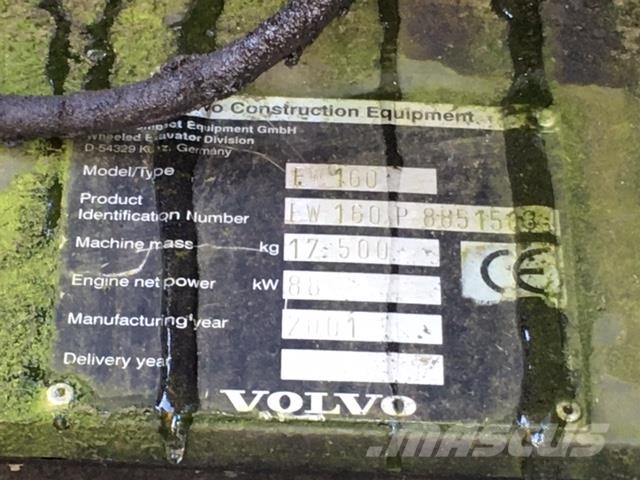 Volvo EW160 til ophug Paletli ekskavatörler