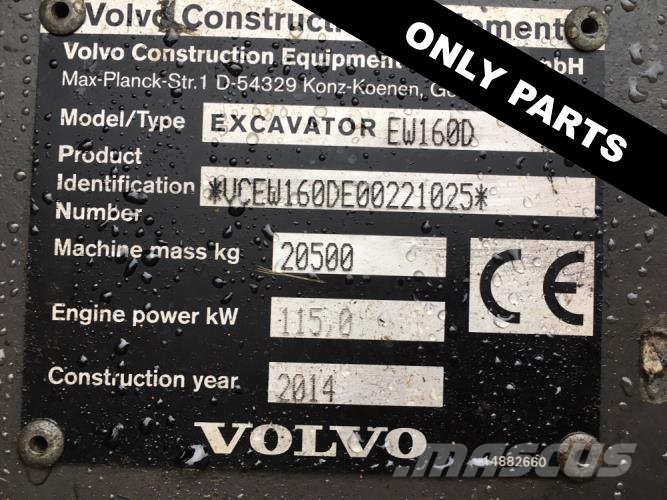 Volvo EW160D til ophug Paletli ekskavatörler