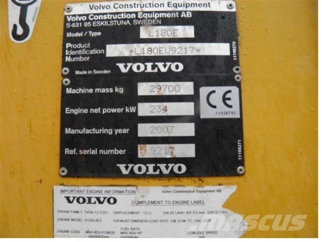 Volvo L180E til ophug Incarcator pe pneuri
