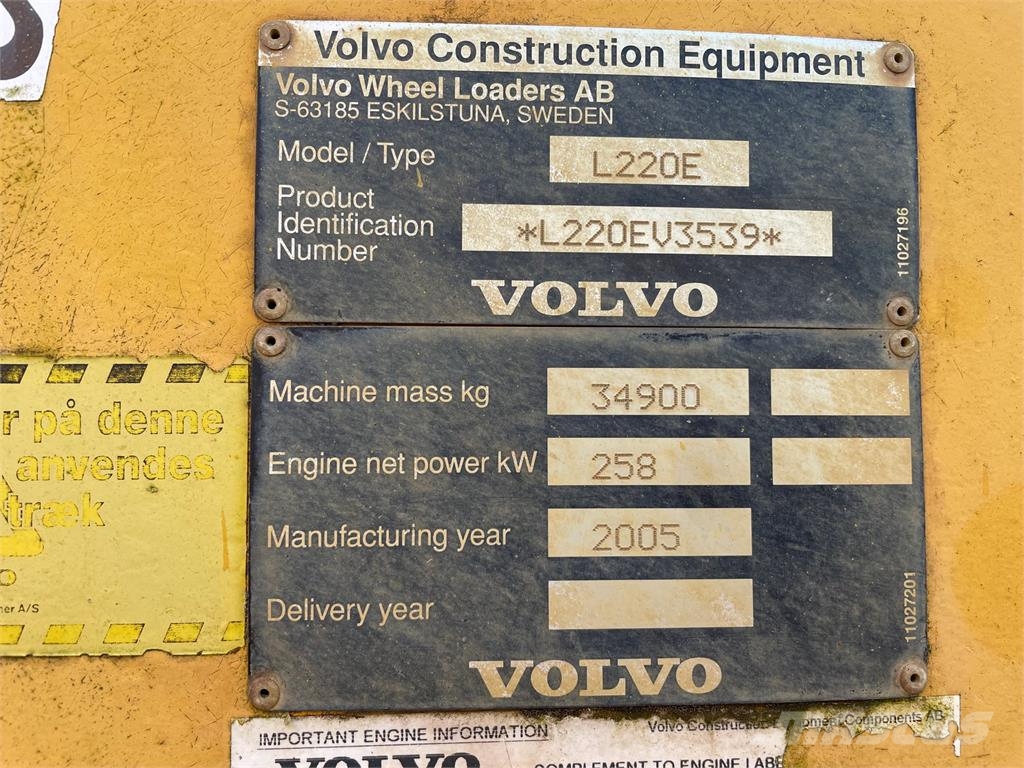 Volvo L220E læssemaskine til ophug 轮式装载机