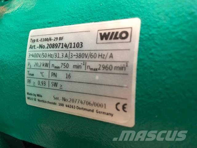  WILO IL-E100/6-29BF PUMPE Bombas de agua