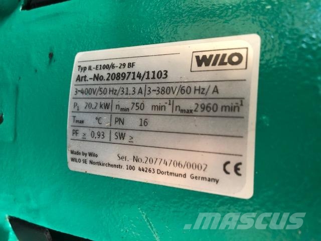  WILO IL-E100/6-29BF PUMPE Bombas de agua
