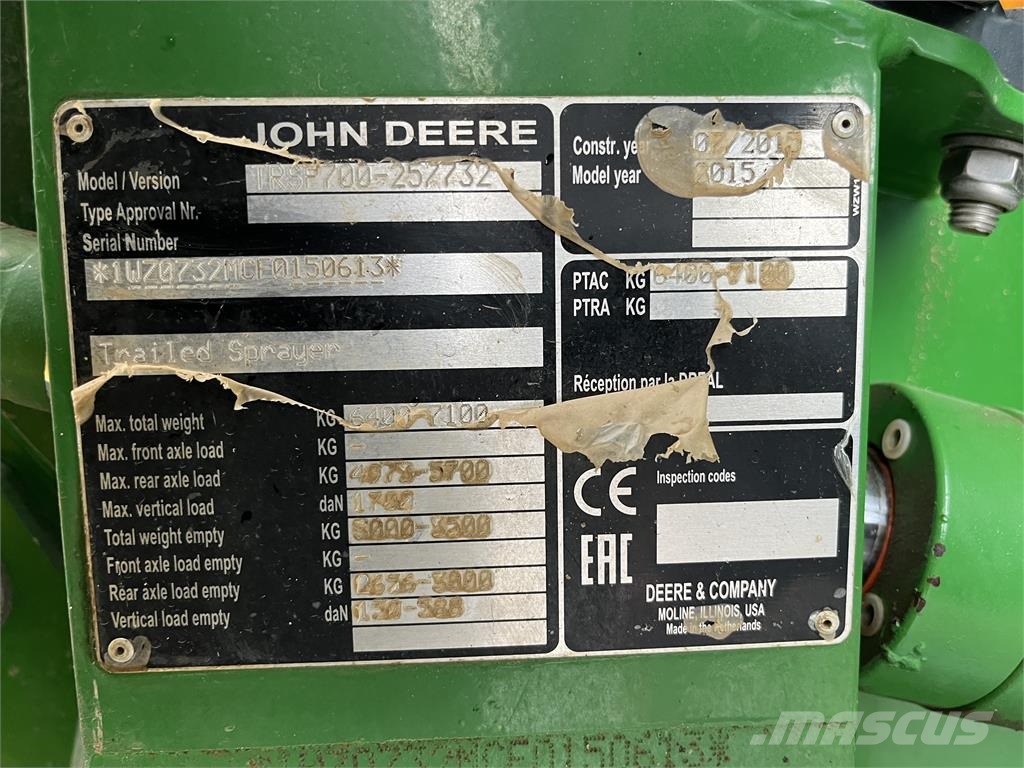 John Deere M732 Pulverizadoras de fertilizante
