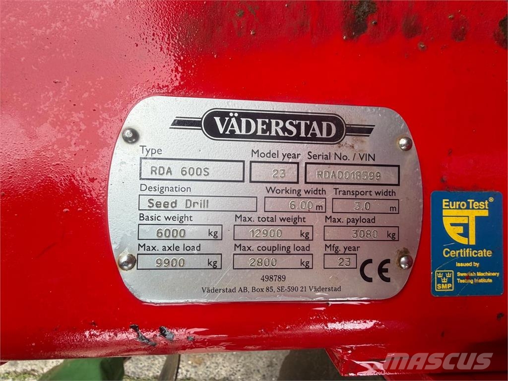 Väderstad RDA 600S Sejalnice