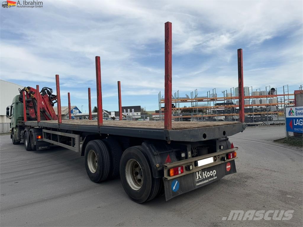 Huttner SAR-34/2L gelenkt BPW Achsen auch als Komplettzug Semirremolque de transporte de madera