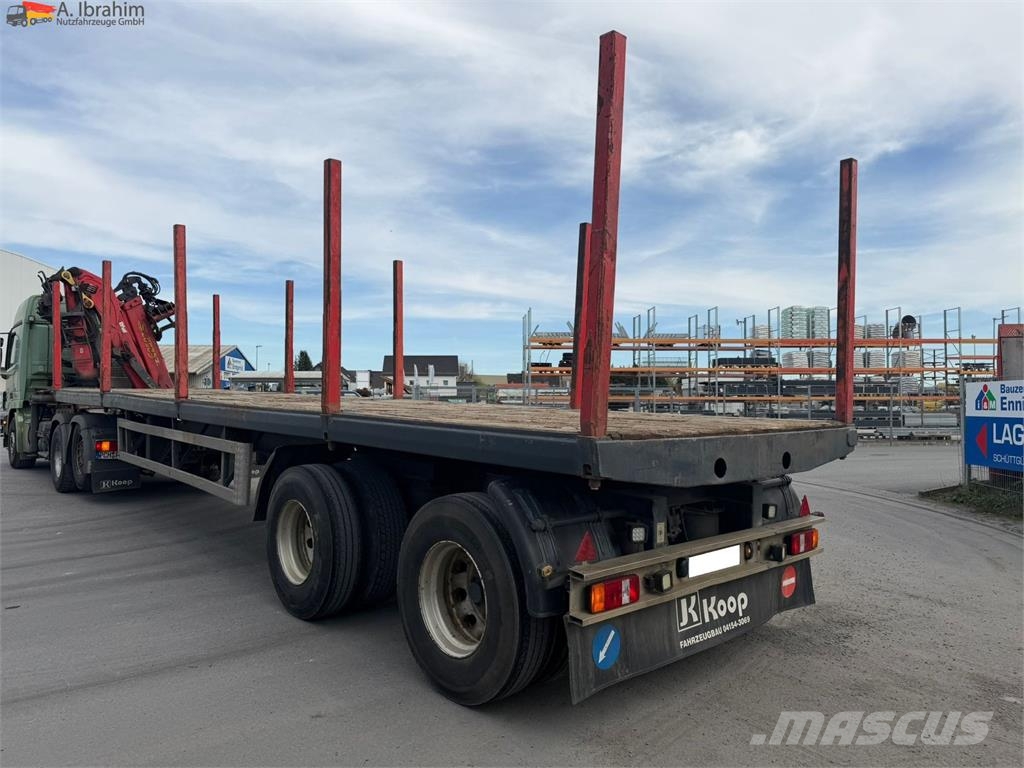 Huttner SAR-34/2L gelenkt BPW Achsen auch als Komplettzug Semirremolque de transporte de madera