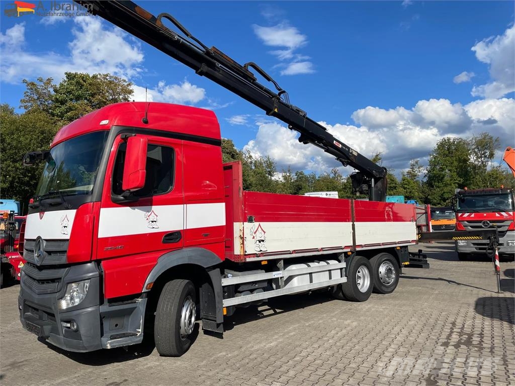 Mercedes-Benz Actros 2545 6x2 Pritsche Kran HIAB 166 | Lift-Lenk Camiones plataforma
