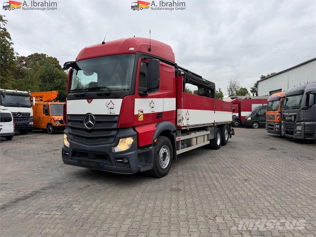 Mercedes-Benz Actros 2545 6x2 Pritsche Kran HIAB 166K Pro Lift-L Rabljeni žerjavi za vsak teren