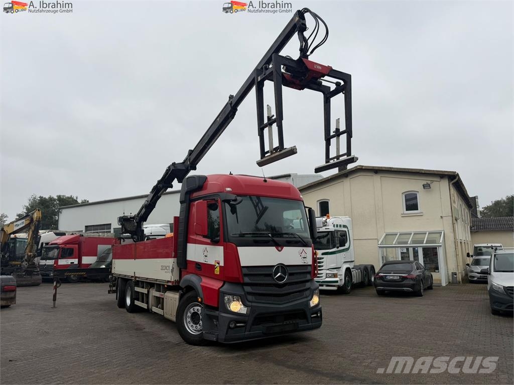 Mercedes-Benz Actros 2545 6x2 Pritsche Kran HIAB 166K Pro Lift-L Rabljeni žerjavi za vsak teren