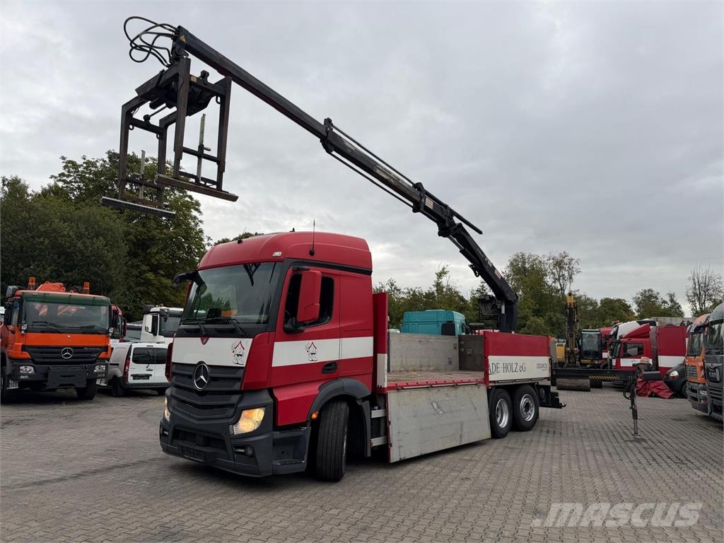 Mercedes-Benz Actros 2545 6x2 Pritsche Kran HIAB 166 E2 Hipro Li Rabljeni žerjavi za vsak teren