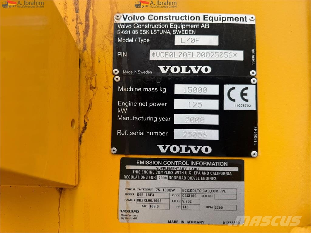 Volvo L70F schnellwechsler Klima CE 4x4 Chargeuse sur pneus